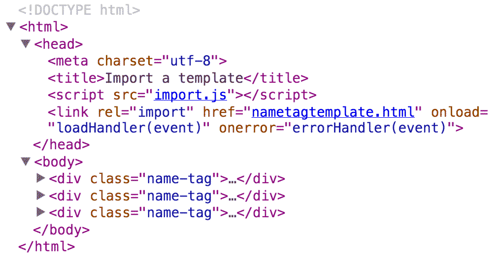 HTML imports in action