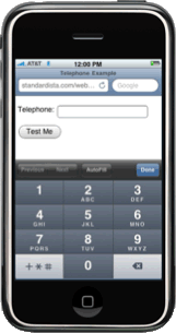 tel input type on iphone