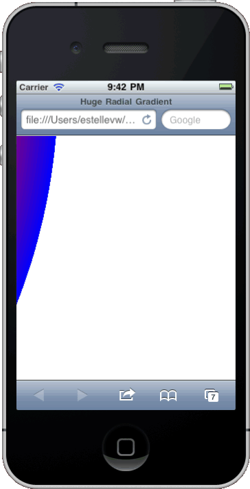 iphone with large gradient