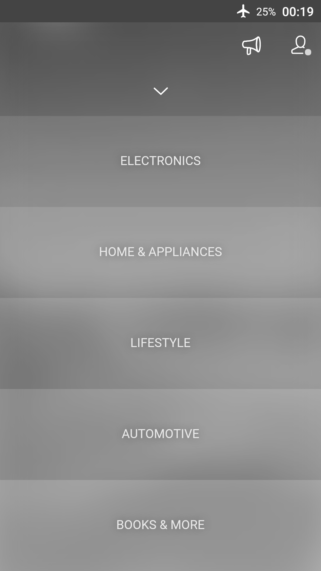 screenshot of Flipkart in offline mode